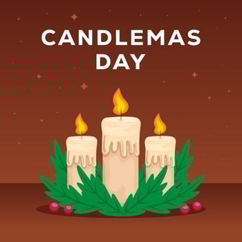 vector design candlemas day illustration in gradient style