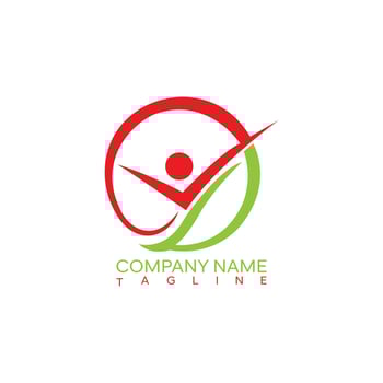 PD letter with man health people creative modern premium logo design vector template