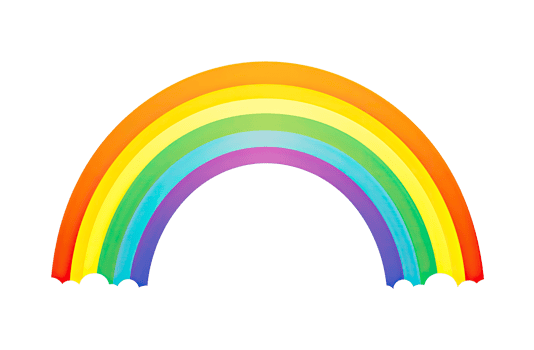 AI generated Vivid Rainbow Isolated on Transparent Background png