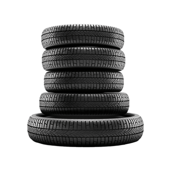 AI generated Tires stacked up isolated on transparent background png