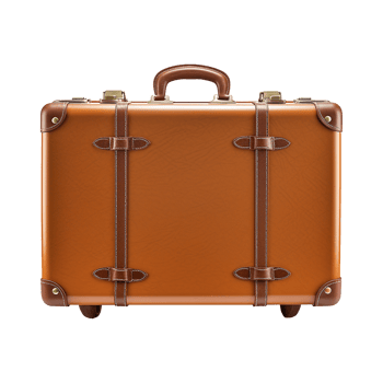AI generated Large travel bag suitcase with wheels and handle isolated on transparent background png