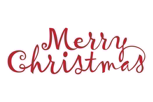 Merry christmas text card vector illustration on background