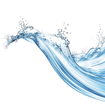 AI generated Dynamic Blue Water Wave Isolated on Transparent Background png