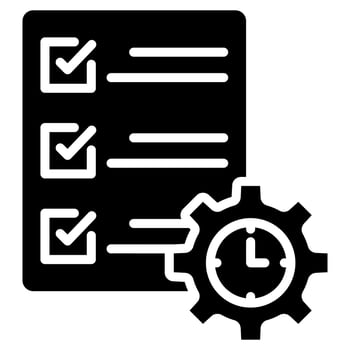 Schedule Management Icon line vector illustration