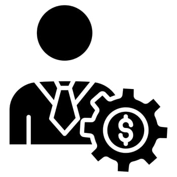 Budget Management Icon line vector illustration