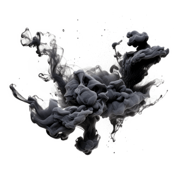 AI generated ink explsion isolated on a transparent background. png