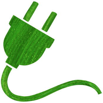 AI generated green plug png