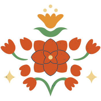 AI generated a flower with a crown and leaves on it png