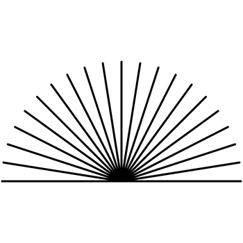 AI generated sun rays, black and white, on a transparent background png