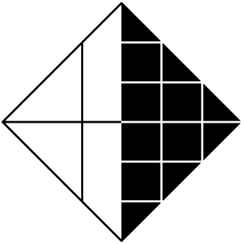 AI generated Geometrical pattern of rhombuses, triangles, squares. png