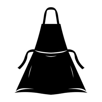 Apron vector black icon isolated on white background
