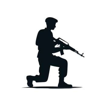Silhouette of a pakistani soldier, defence day, Independence Day, pakistan day concept vector