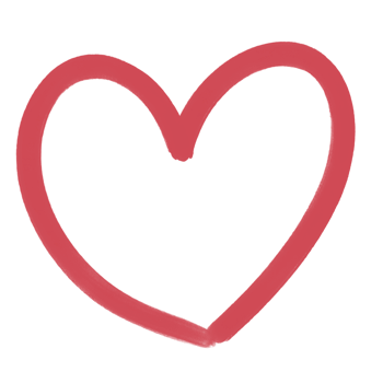 Hand Drawn Red Heart illustration And Decorative png
