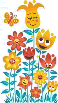 Small Garden on White vector