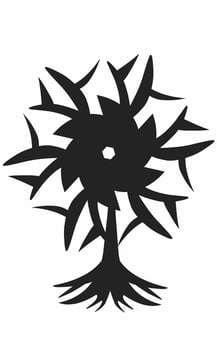 Ilustration of black trees vector