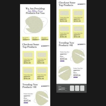 Email Marketing Newsletter Template Layout For Skin Care Service Provider Company vector