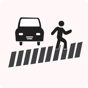 Road, traffic walking signal icon vector eps