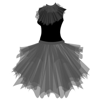 Women's fashionable dress for a holiday party. Vector clothing element