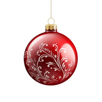 AI generated Christmas ball decoration soft smooth lighting png