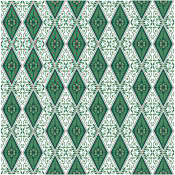 Abstract background with repeating floral ornament pattern vector