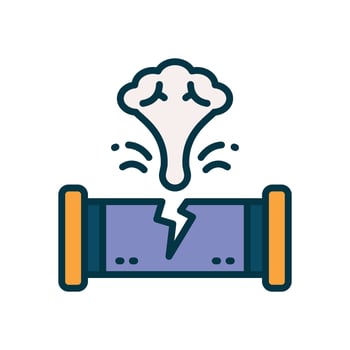 pollution icon. vector filled color icon for your website, mobile, presentation, and logo design.