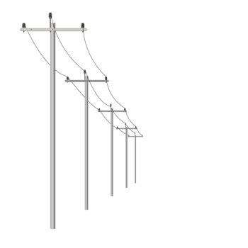 Power poles at the side of the road png
