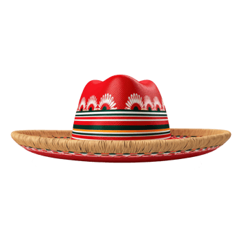 AI generated Cinco De Mayo hat isolated on transparent background. png