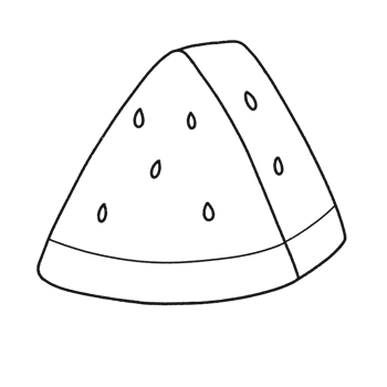 Cartoon clip art fruit watermelon line PNG