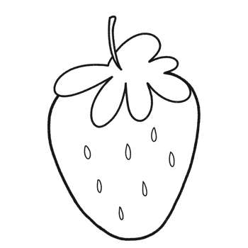 Cartoon clip art fruit strawberry line PNG