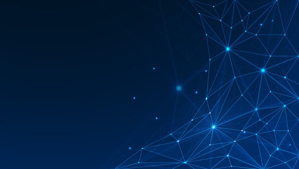 Technology abstract lines and dots connection background. Connection digital data and big data concept. Digital data visualization, illustration vector