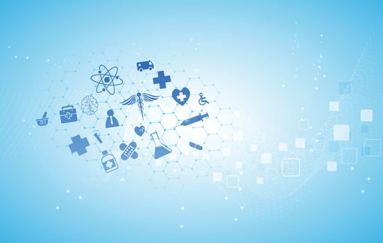 health care icon pattern medical innovation concept background design vector