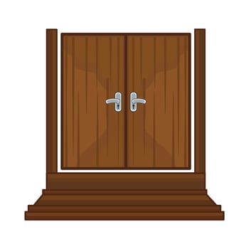 illustration of wooden door vector