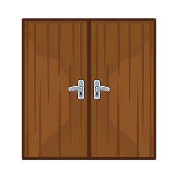 illustration of wooden door vector