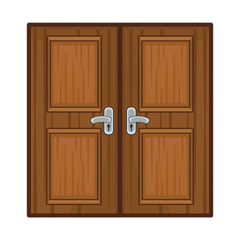 illustration of wooden door vector