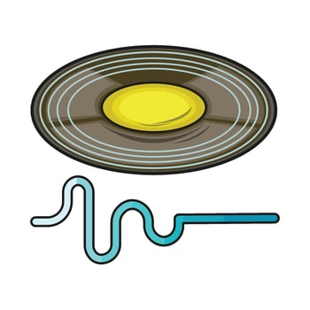 illustration of  vinyl vector