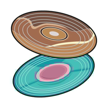 illustration of  vinyl vector