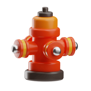 Firefighter Object Hydrant 3D Illustration png