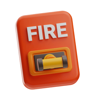 Firefighter Object Fire Alarm 3D Illustration png