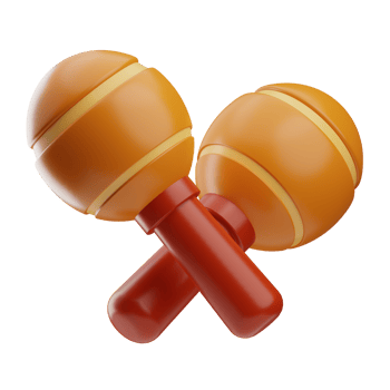 General Art Object Maracas 3D Illustration png