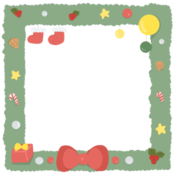 Christmas Garland frame png