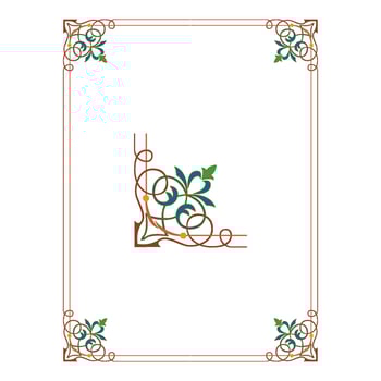 Vintage floral classic calligraphic retro vignette scroll frames ornamental design elements black and color set isolated vector