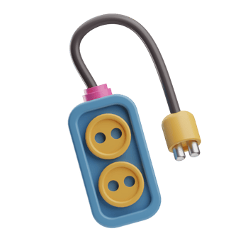 Repair Tools Object Power Strip 3D Illustration png
