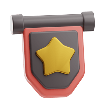 Reward And Badges Object Pennant 3D Illustration png