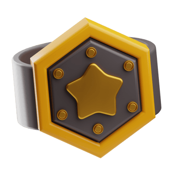 Reward And Badges Object Champion Belt 3D Illustration png