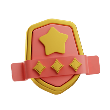 Reward And Badges Object Shield Badge 3D Illustration png