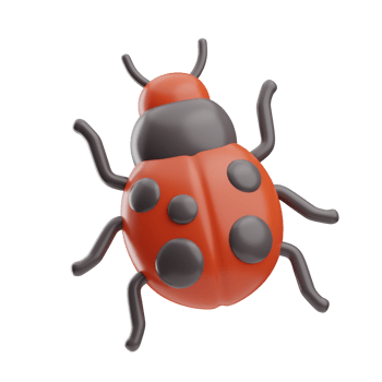Season Time Object Ladybug 3D Illustration png