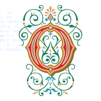 Art Tuscani Initial Caps Font Capital Letter O vector design