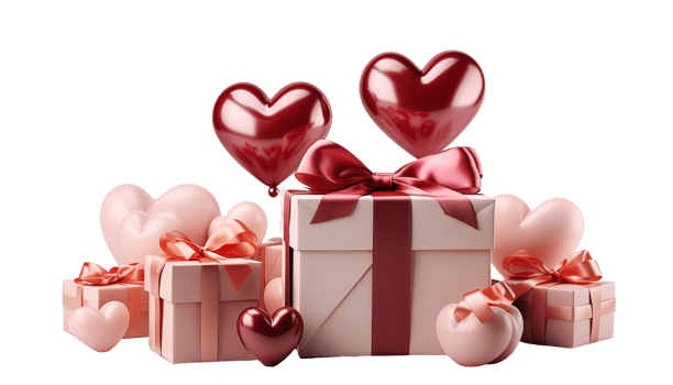 AI generated Decorative Gift Boxes, Valentine's Presents, Love-themed Clipart, Heartfelt Gifts, Gift Box Set, Love Ribbons, Valentine's Day Decoration, Romantic Presents png