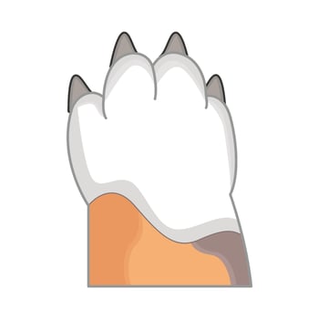 illustration of cat paw vector