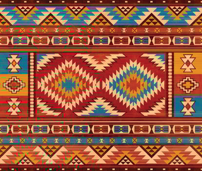 Native american indian ornament pattern geometric ethnic textile texture tribal aztec pattern navajo mexican fabric seamless decoration fashion vector